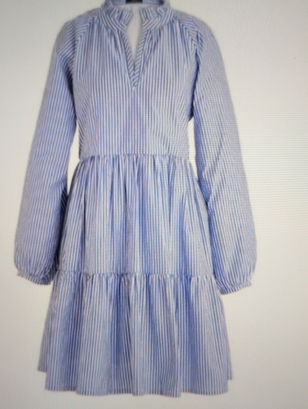 J. Crew Tiered Striped Popover  Dress